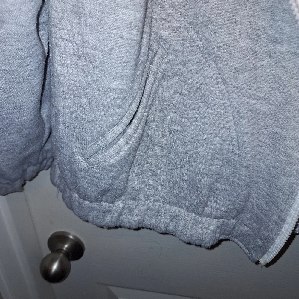 White Reversible Hooded Jacket Coat Medium Large